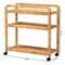 Bali & Pari Delphine Modern Bohemian Natural Rattan Kitchen Cart 239-13429-ZORO - alternate 6